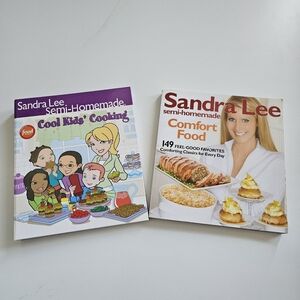 Sandra Lee Semi-Homemade Comfort Food & Cool Kids cooking 2 Pack Cook Books